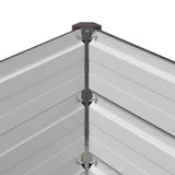 Raised Garden Bed Anthracite 600 x 80 x 55 cm cold-rolled steel - Rear View