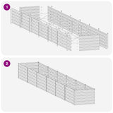 Raised Garden Bed Anthracite 600 x 80 x 55 cm cold-rolled steel