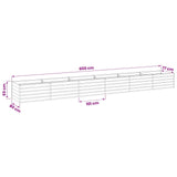 Raised Garden Bed Anthracite 600 x 80 x 55 cm cold-rolled steel - Low Angle