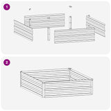 Raised Garden Bed Anthracite 100 x 80 x 24 cm cold-rolled steel