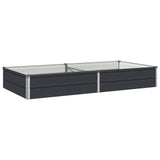 Raised Garden Bed Anthracite 160 x 80 x 24 cm cold-rolled steel - Front View