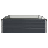 Raised Garden Bed Anthracite 160 x 80 x 24 cm cold-rolled steel - Top-Down View