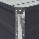Raised Garden Bed Anthracite 240 x 80 x 24 cm cold-rolled steel - Rear View
