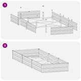 Raised Garden Bed Anthracite 240 x 80 x 24 cm cold-rolled steel - Low Angle