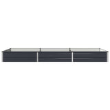 Raised Garden Bed Anthracite 240 x 80 x 24 cm cold-rolled steel - Side View