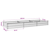 Raised Garden Bed Anthracite 240 x 80 x 24 cm cold-rolled steel - Extra Image