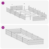 Raised Garden Bed Anthracite 320 x 80 x 24 cm cold-rolled steel - Low Angle