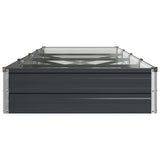 Raised Garden Bed Anthracite 320 x 80 x 24 cm cold-rolled steel - Top-Down View