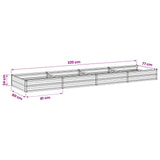 Raised Garden Bed Anthracite 320 x 80 x 24 cm cold-rolled steel