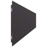 Lawn Edging 30 pcs 15 x 103 cm Steel Black - Top-Down View