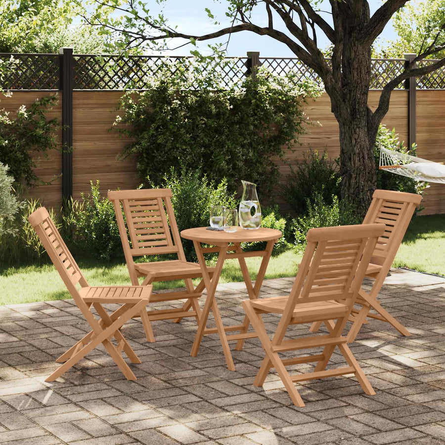 Garden Set 5 pcs Brown 60 x 60 x 75 cm Solid Teak Wood