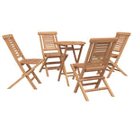 Garden Set 5 pcs Brown 60 x 60 x 75 cm Solid Teak Wood