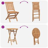 Garden Set 5 pcs Brown Solid Teak Wood