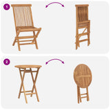 Garden Set 5 pcs Brown Solid Teak Wood