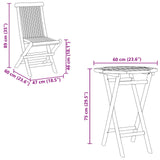 Garden Set 5 pcs Brown Solid Teak Wood - Extra Image