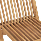 Folding Garden Dining Set 5 pcs Natural Solid Teak Wood