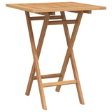 Folding Garden Dining Set 5 pcs Natural Solid Teak Wood - 45-Degree Angle