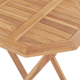 Garden Set 5 pcs Brown Solid Teak Wood - Low Angle