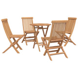 Garden Set 5 pcs Brown Solid Teak Wood