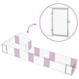 Chicken Coop with Roof and Yard 2 pcs Silver 7 x 2 x 1.5 m