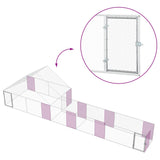 Chicken Coop with Roof and Yard 2 pcs Silver 800 x 200 x 190 cm - Extra Image