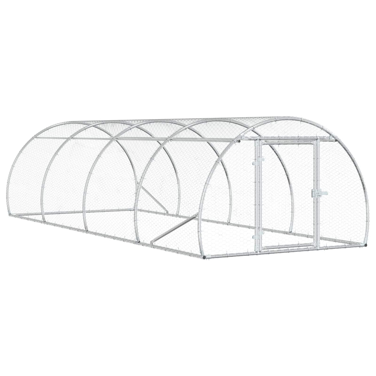 Chicken Coop Silver 400 x 150 x 100 cm Galvanised Steel