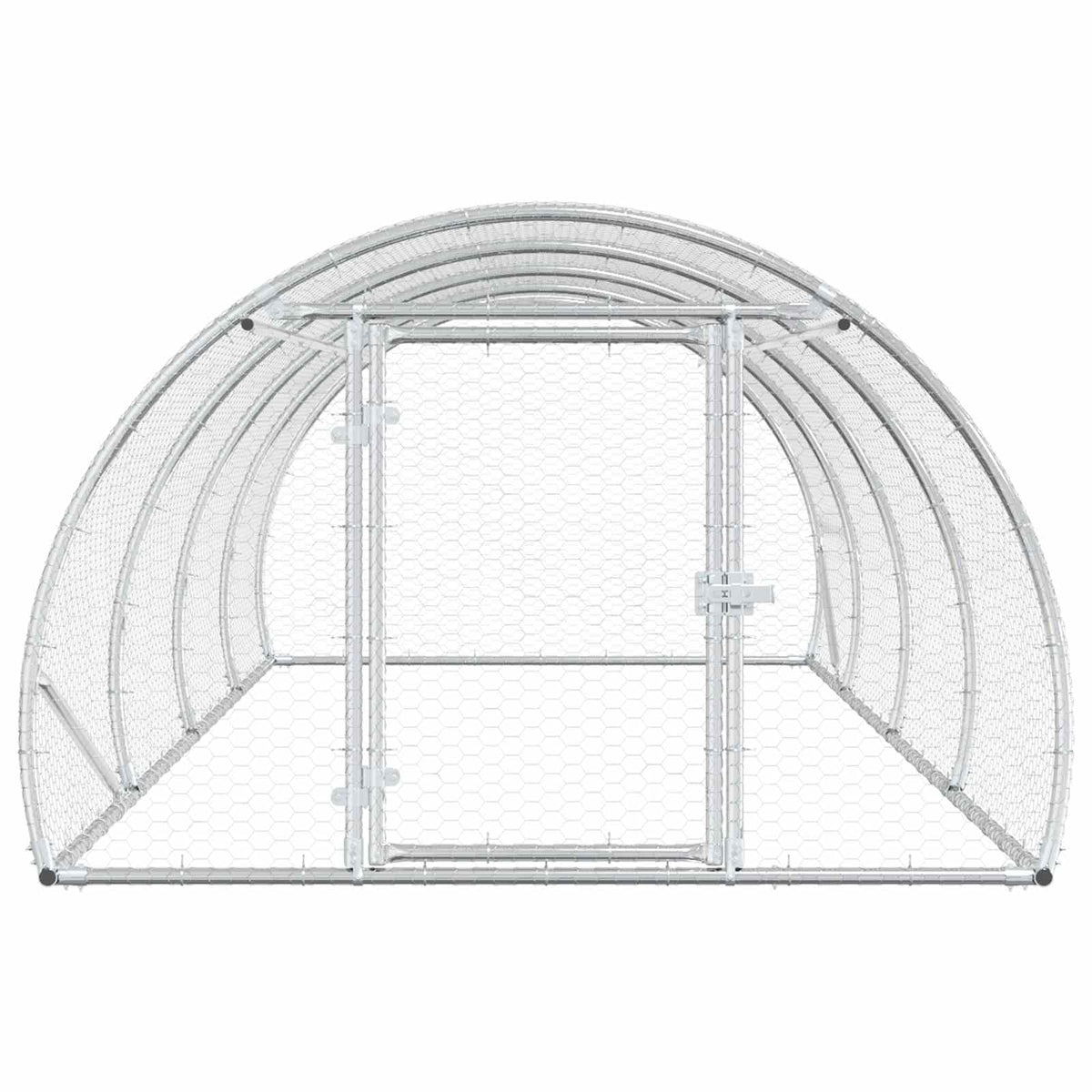Chicken Coop Silver 400 x 150 x 100 cm Galvanised Steel