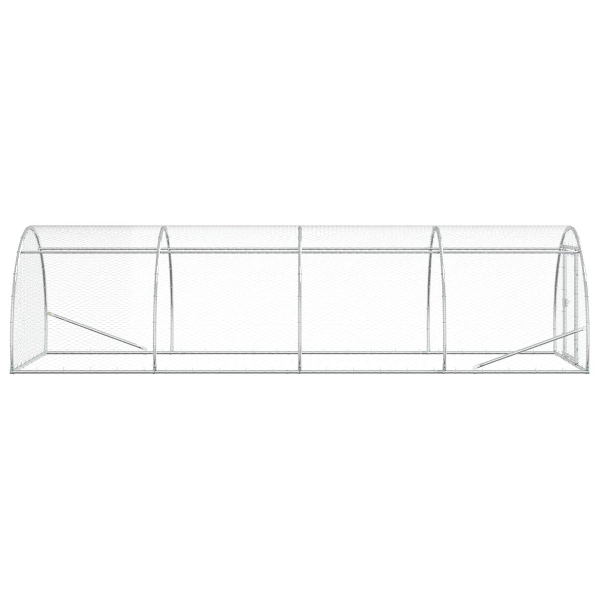 Chicken Coop Silver 400 x 150 x 100 cm Galvanised Steel