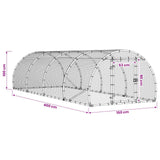 Chicken Coop Silver 400 x 150 x 100 cm Galvanised Steel