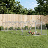 Chicken Coop Silver 600 x 150 x 100 cm Galvanised Steel