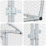 Chicken Coop Silver 600 x 150 x 100 cm Galvanised Steel