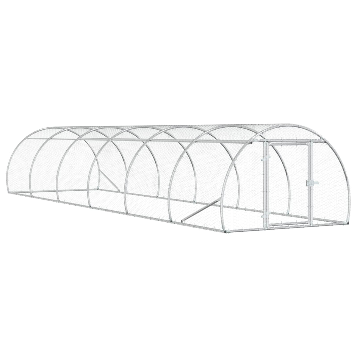 Chicken Coop Silver 600 x 150 x 100 cm Galvanised Steel