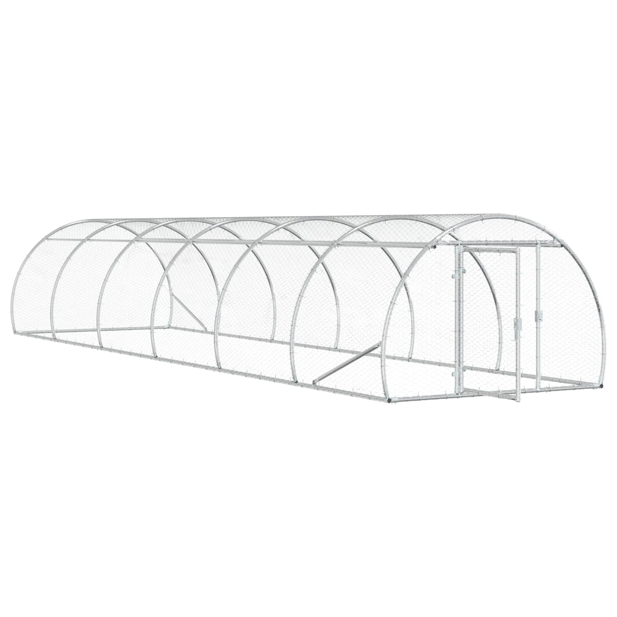 Chicken Coop Silver 600 x 150 x 100 cm Galvanised Steel