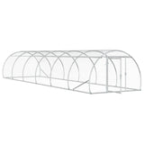 Chicken Coop Silver 600 x 150 x 100 cm Galvanised Steel - Side View