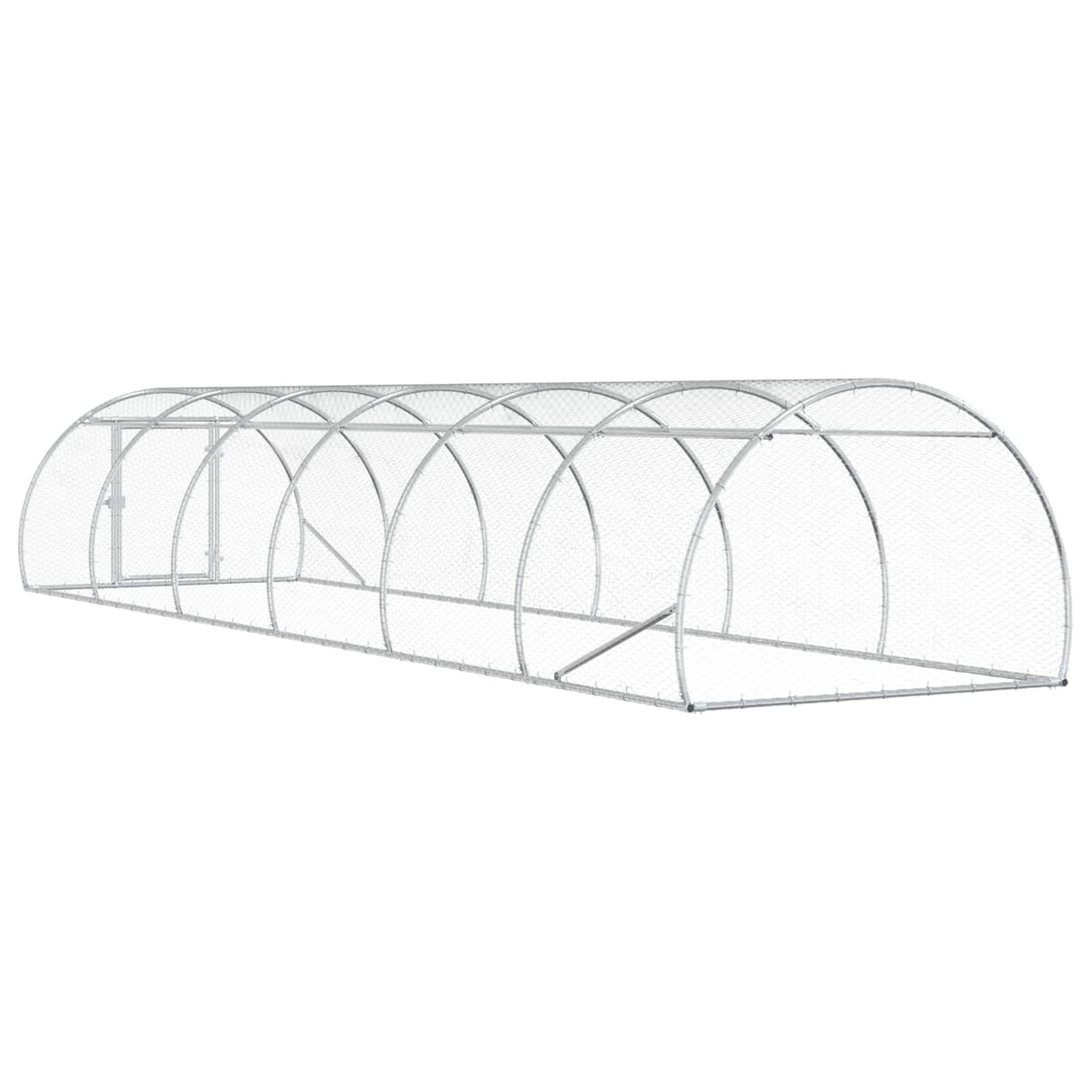 Chicken Coop Silver 600 x 150 x 100 cm Galvanised Steel