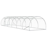 Chicken Coop Silver 600 x 150 x 100 cm Galvanised Steel - Rear View