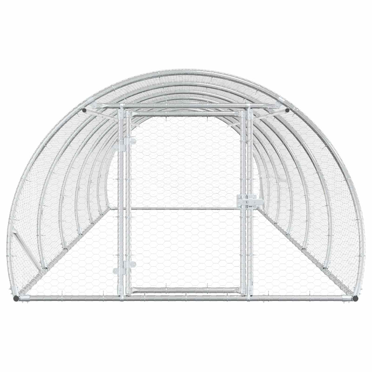 Chicken Coop Silver 600 x 150 x 100 cm Galvanised Steel