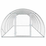 Chicken Coop Silver 600 x 150 x 100 cm Galvanised Steel - Top-Down View