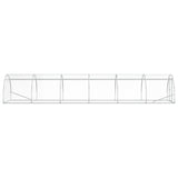 Chicken Coop Silver 600 x 150 x 100 cm Galvanised Steel - 45-Degree Angle