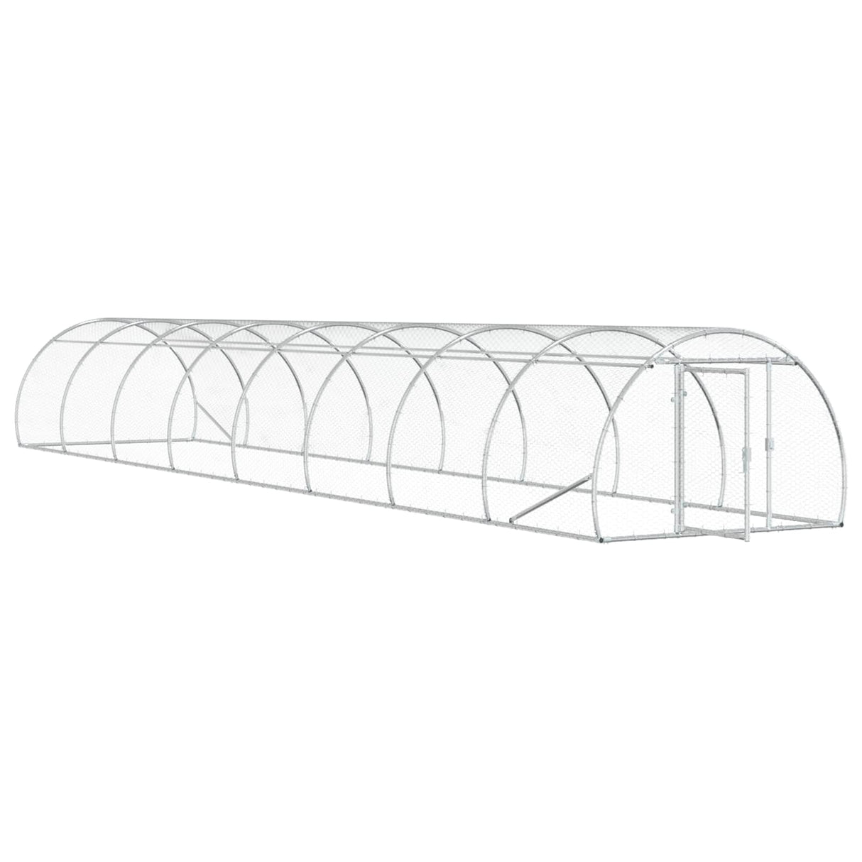 Chicken Coop Silver 800 x 150 x 100 cm Galvanised Steel