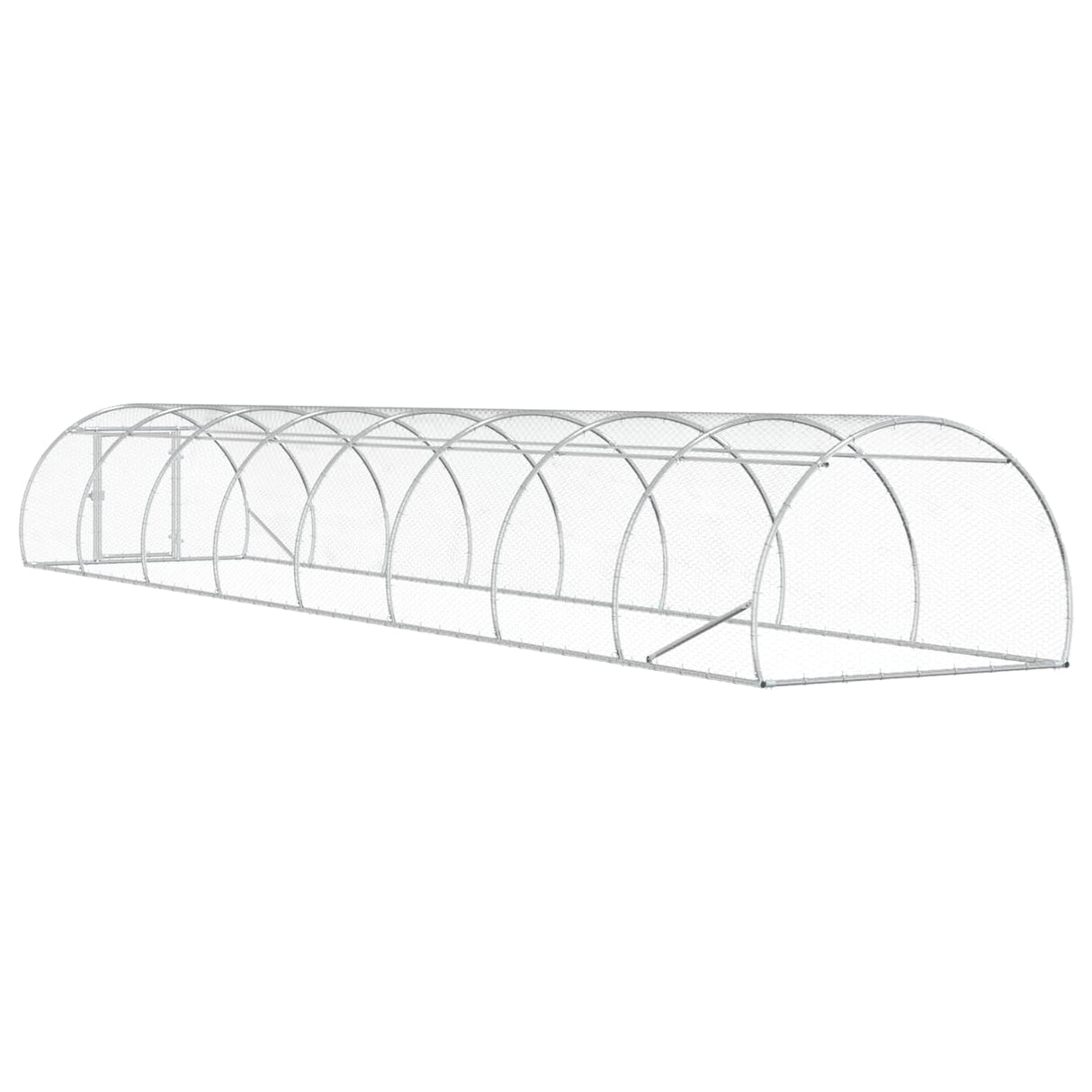 Chicken Coop Silver 800 x 150 x 100 cm Galvanised Steel