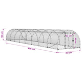 Chicken Coop Silver 800 x 150 x 100 cm Galvanised Steel - Extra Image