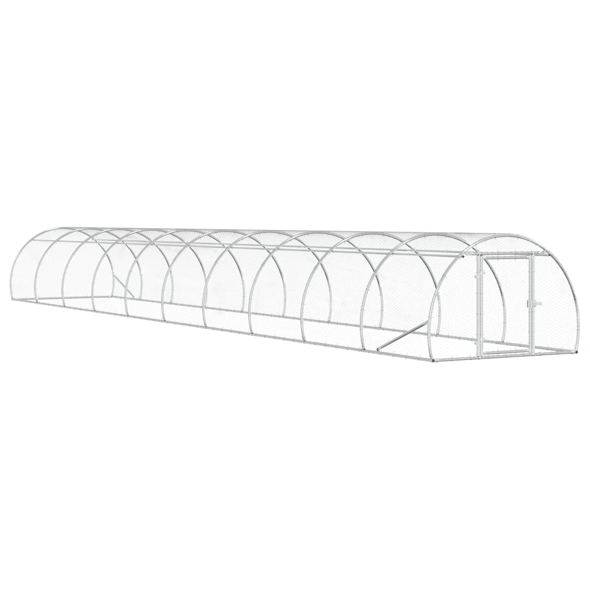 Chicken Coop Silver 1000 x 150 x 100 cm Galvanised Steel