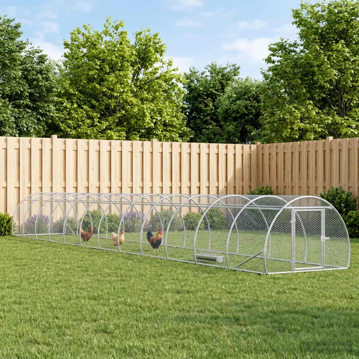 Chicken Coop Silver 1200 x 150 x 100 cm Galvanised Steel