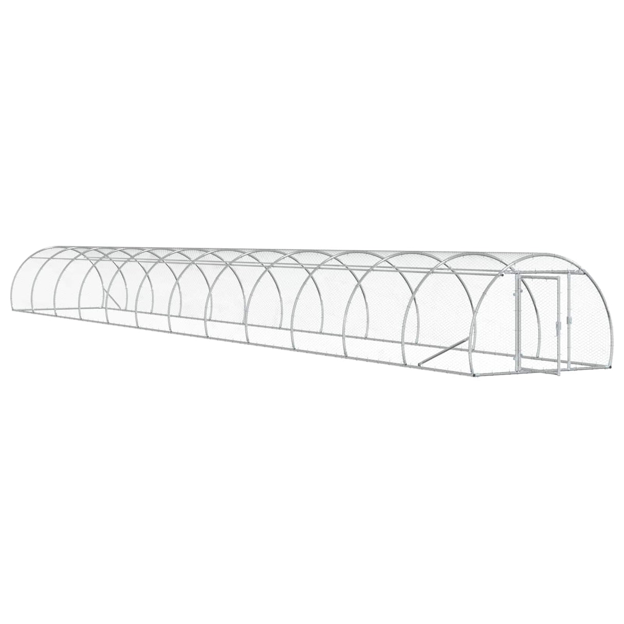 Chicken Coop Silver 1200 x 150 x 100 cm Galvanised Steel