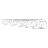 Chicken Coop Silver 1200 x 150 x 100 cm Galvanised Steel - Side View