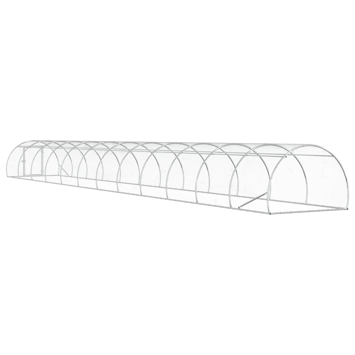 Chicken Coop Silver 1200 x 150 x 100 cm Galvanised Steel