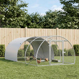 Chicken Coop Silver 400 x 150 x 100 cm Galvanised Steel