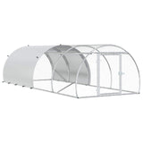 Chicken Coop Silver 400 x 150 x 100 cm Galvanised Steel