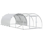 Chicken Coop Silver 400 x 150 x 100 cm Galvanised Steel